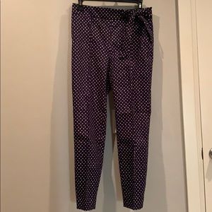 Zara polka dot pants with side knot